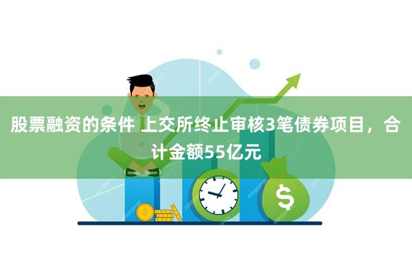 股票融资的条件 上交所终止审核3笔债券项目，合计金额55亿元