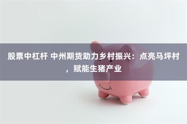 股票中杠杆 中州期货助力乡村振兴：点亮马坪村，赋能生猪产业