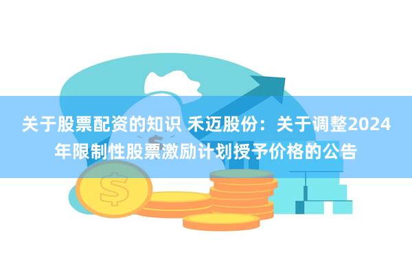 关于股票配资的知识 禾迈股份：关于调整2024年限制性股票激励计划授予价格的公告